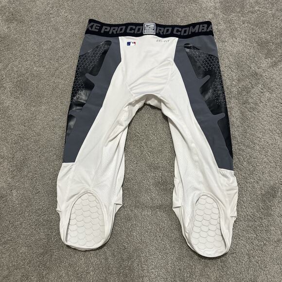Nike Pro Combat Padded Compression Shorts XXL White Baseball - Picture 2 of 6